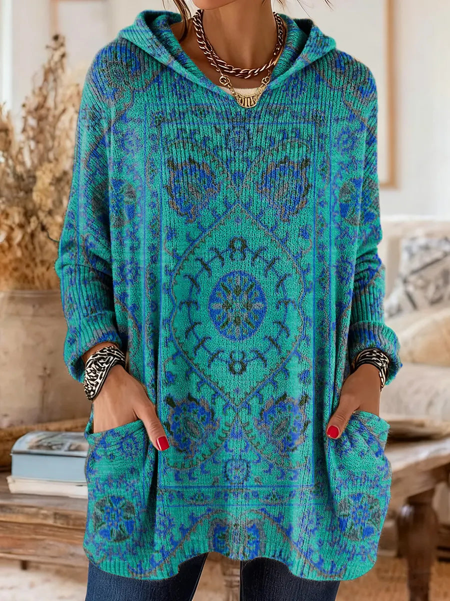 Jessica™ | Hooded Knit Tunic With Pockets
