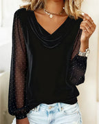 Nyra™ | Elegant Draped Blouse