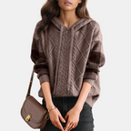 Brielle™ | Cable Knit Hoodie Sweater