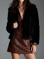 CHLOE - CHOCOLATE BROWN MINI DRESS WITH UTILITY POCKETS