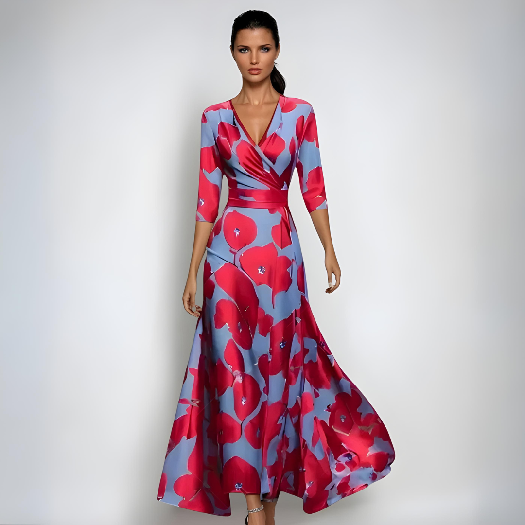 EMILY - Floral Wrap Maxi Dress