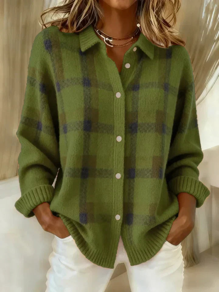 Danielle™ | Contrast Plaid Sweater