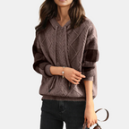 Brielle™ | Cable Knit Hoodie Sweater