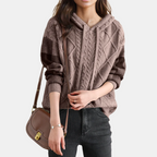 Brielle™ | Cable Knit Hoodie Sweater