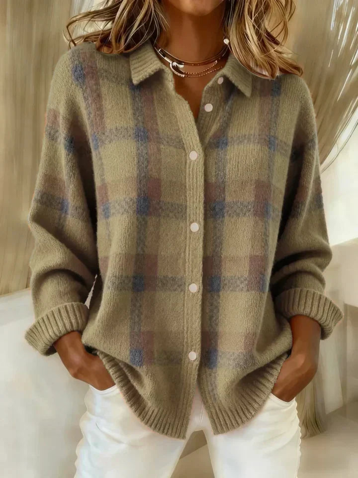 Danielle™ | Contrast Plaid Sweater