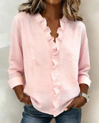 Emma™ | Ruffle V-Neck Blouse