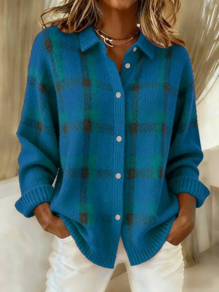 Danielle™ | Contrast Plaid Sweater