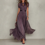 Vivienne | Lace Trim Maxi Dress