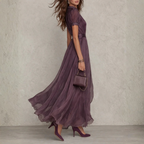 Vivienne | Lace Trim Maxi Dress
