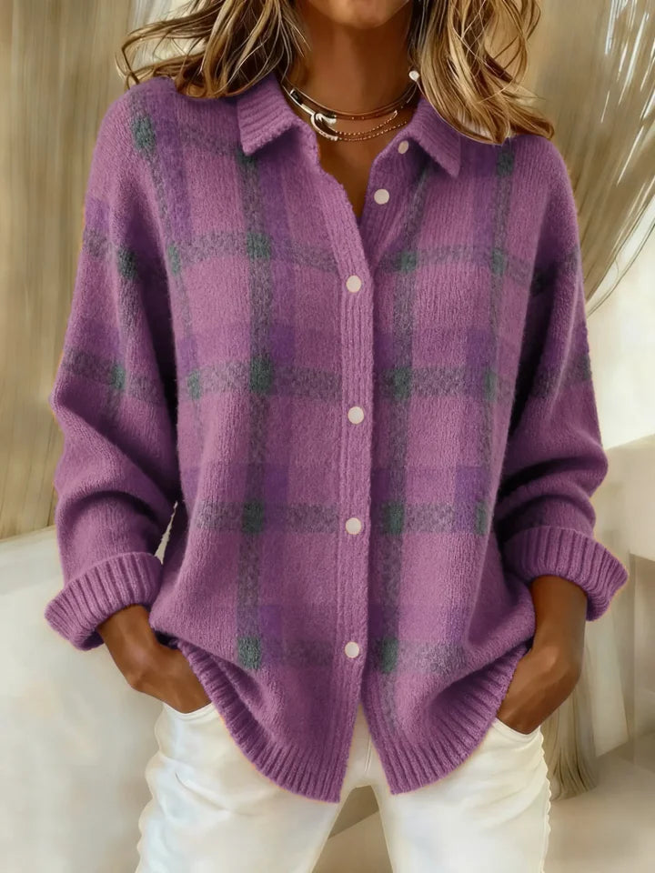 Danielle™ | Contrast Plaid Sweater