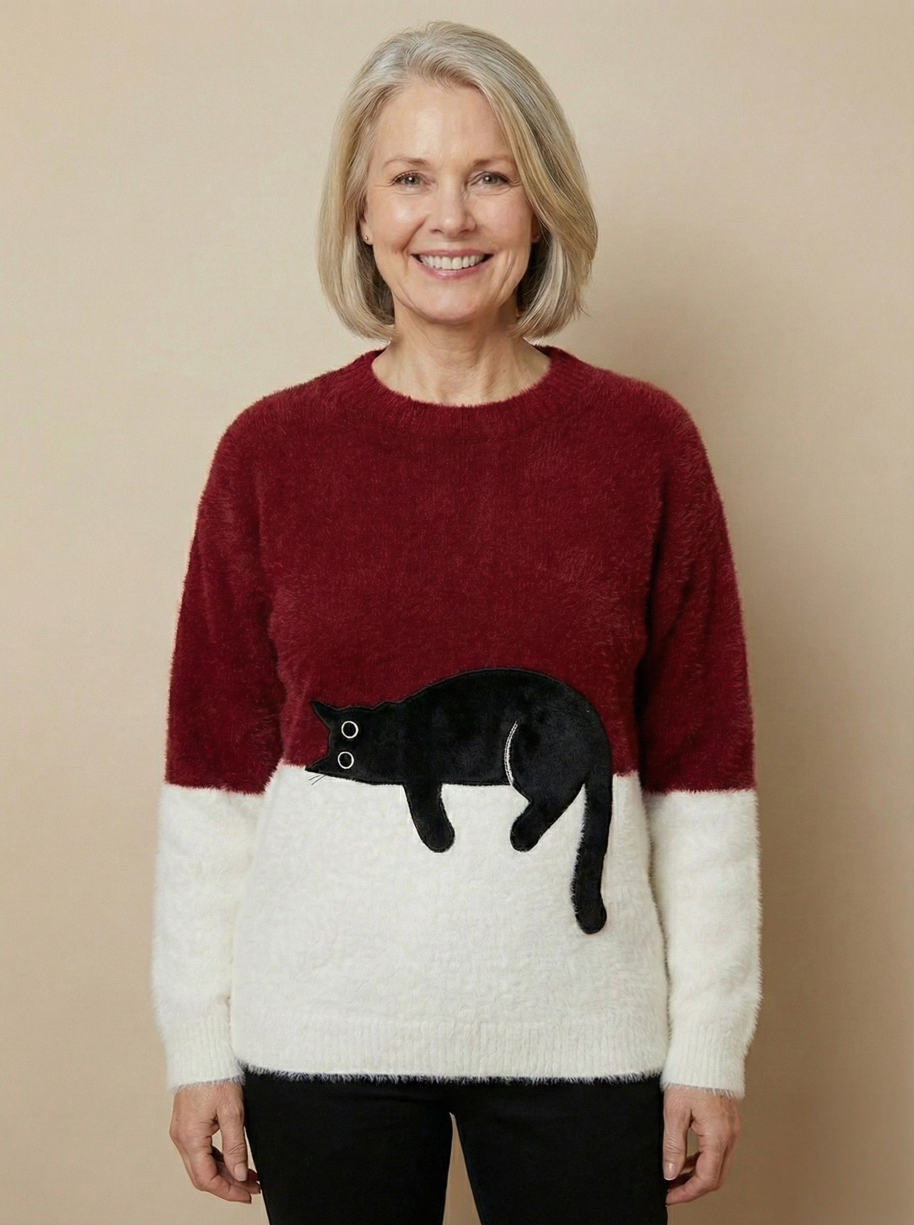 Catherine™ | Sweatshirt With Cat Graphic