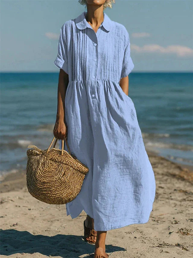 ALICE - COTTON BUTTON SHIRT DRESS