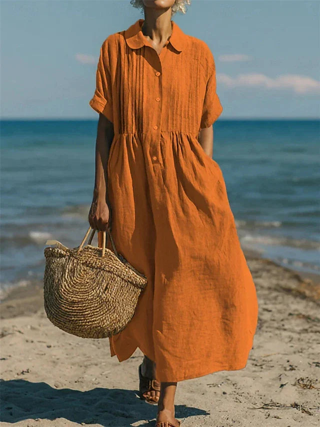 ALICE - COTTON BUTTON SHIRT DRESS