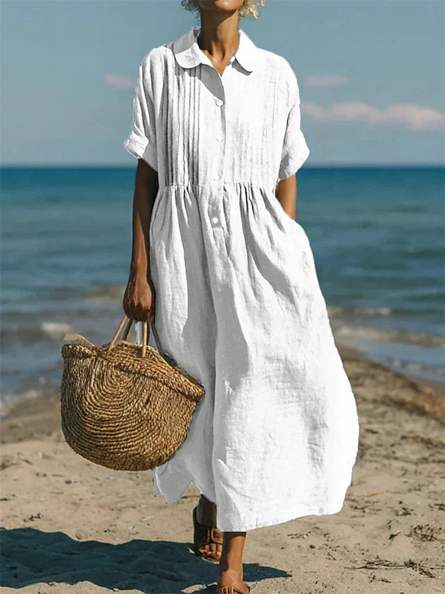 ALICE - COTTON BUTTON SHIRT DRESS
