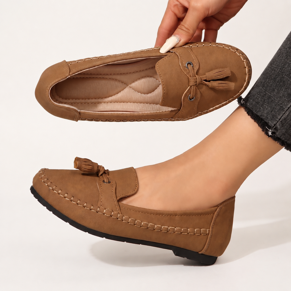 Norah | Tassel Bow Moccasin Loafers