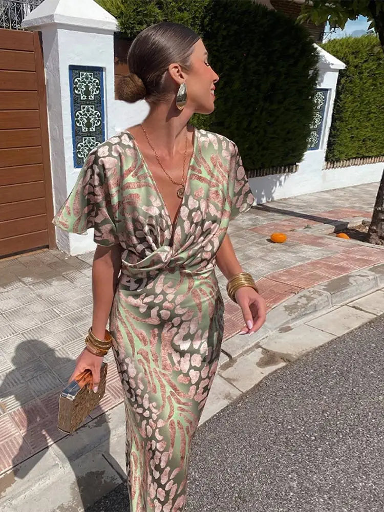 CASSANDRA | COPPER MIDI DRESS