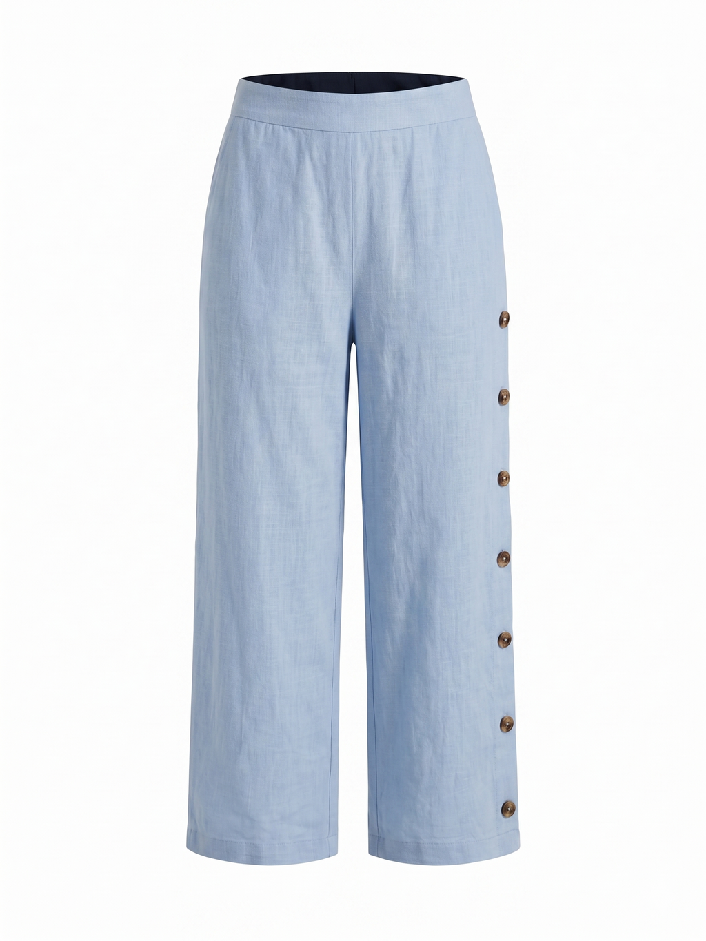 Soleil | Linen Button-Side Trousers