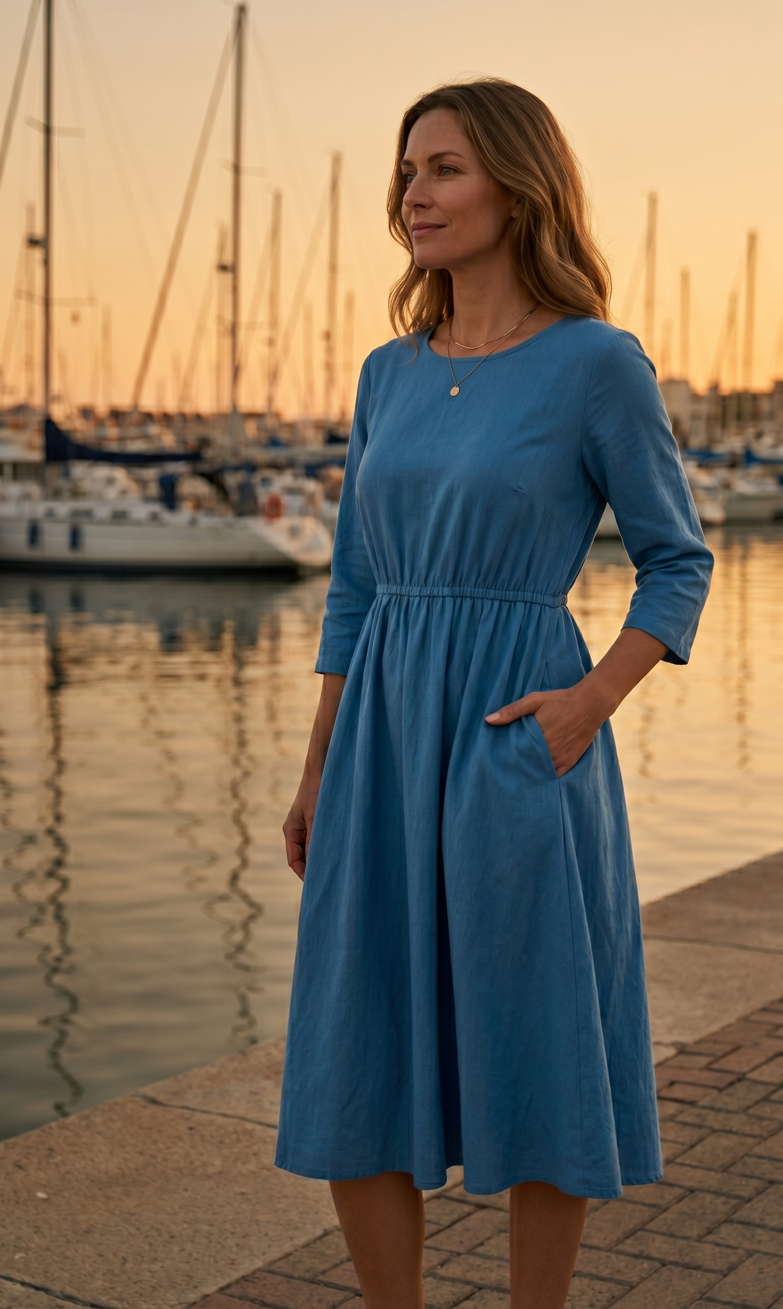 Margot | Linen Smock Maxi Dress