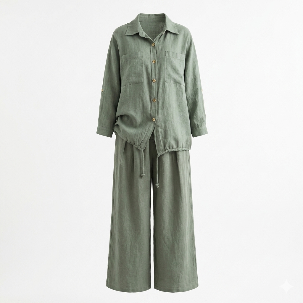 Paloma | Oversized Shirt & Wide-Leg Trousers Set