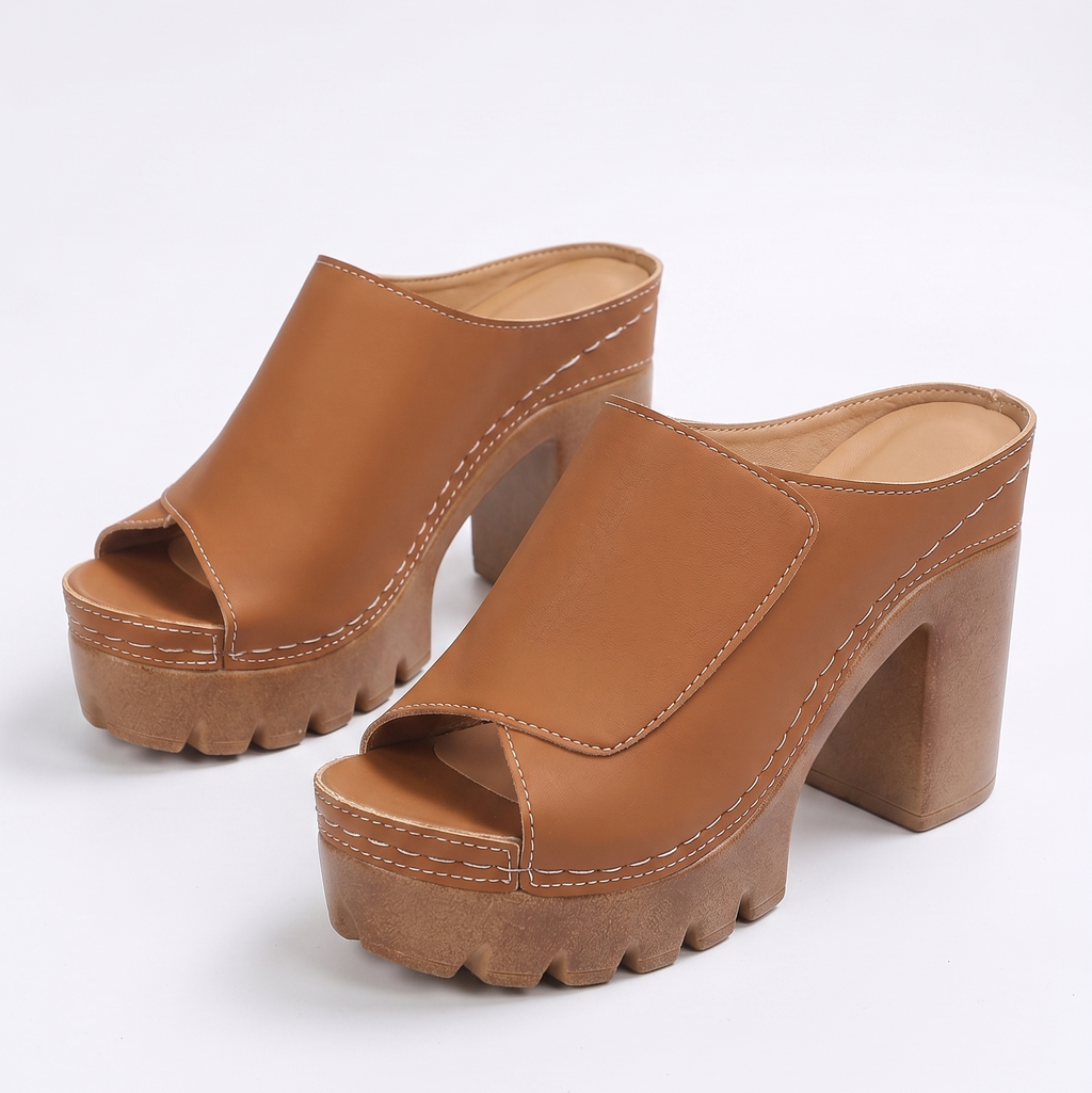 Dakota | Platform Block Heel Mule