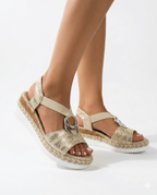 Paloma | Metallic Wedge Sandal