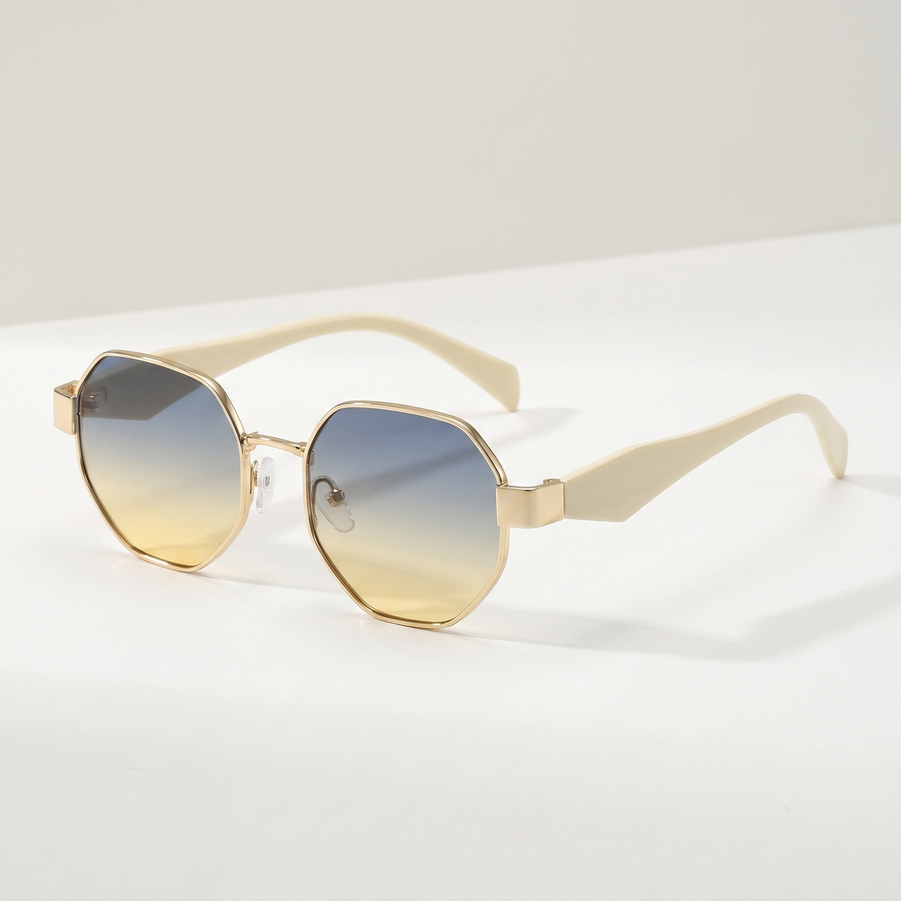 Hexagon | Gold Frame Sunglasses
