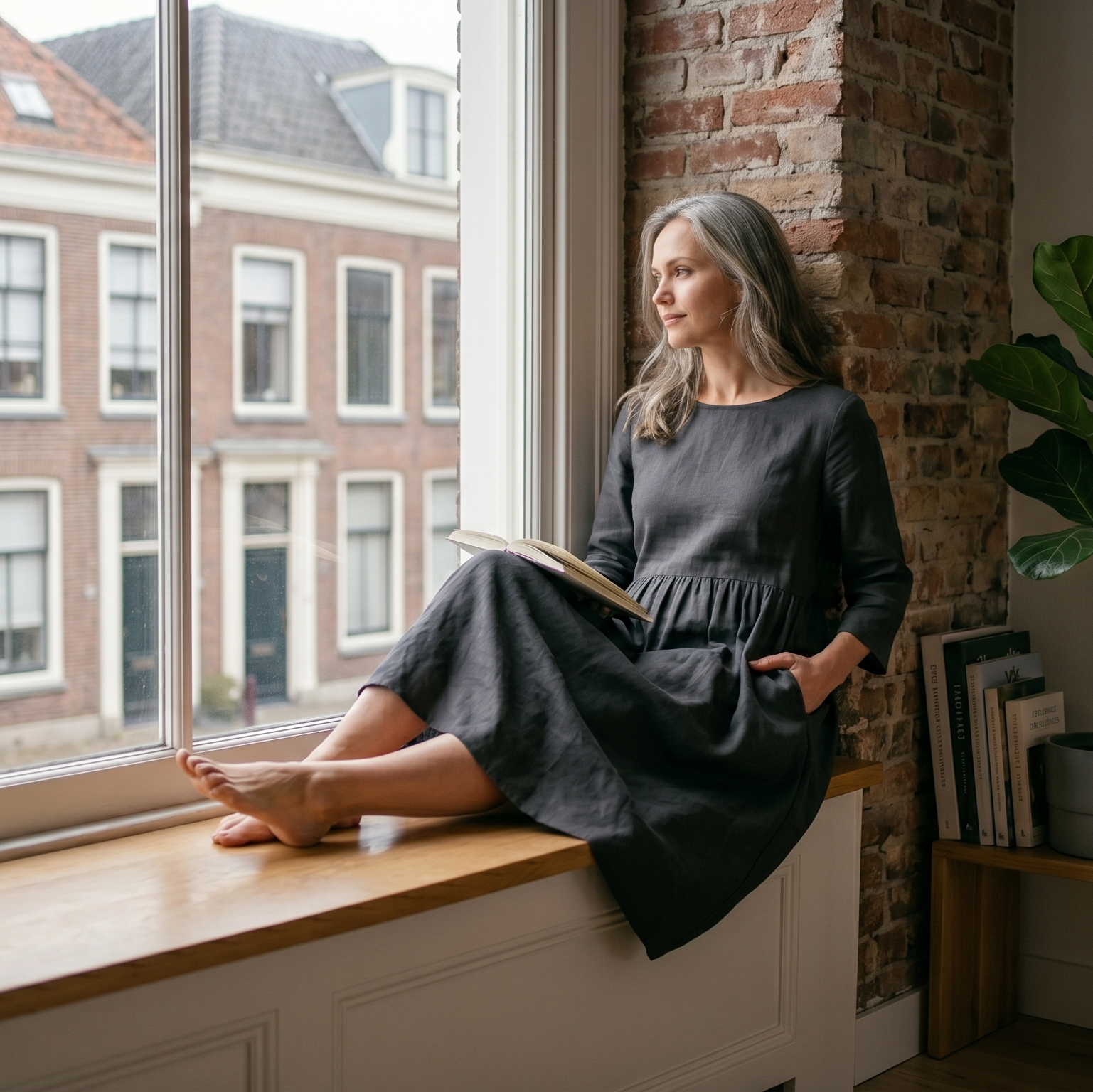 Margot | Linen Smock Maxi Dress
