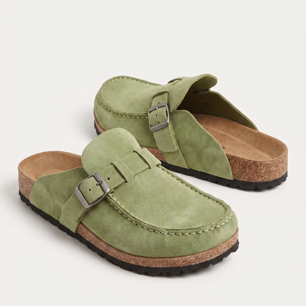 Maeve | Buckle Clog Mules