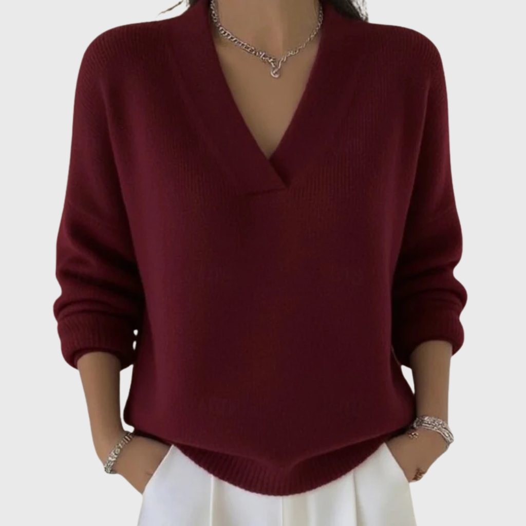 Leah™ | V-Neck Knit Sweater