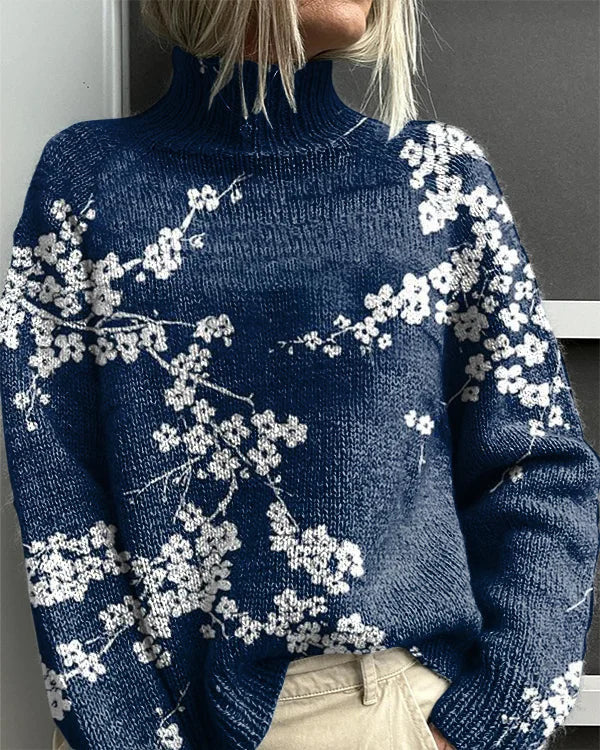 Jessica™ | Floral Turtleneck Sweater