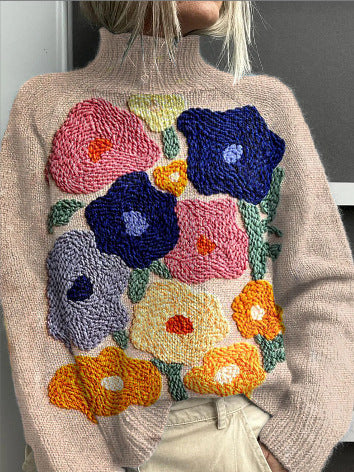 Jessica™ | Floral Turtleneck Sweater
