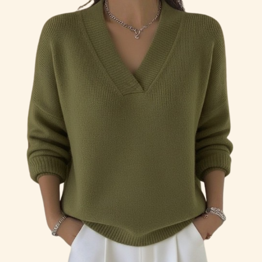 Leah™ | V-Neck Knit Sweater
