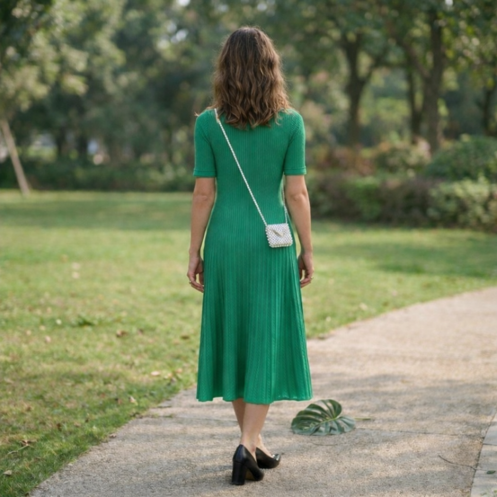 Hailey – Vintage Knit Maxi Shirt Dress