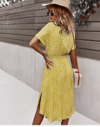 MILA - WOMAN'S MIDI DRESS FLORAL PRINT