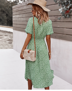 MILA - WOMAN'S MIDI DRESS FLORAL PRINT