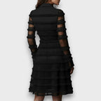 Nerina – Midi Dress with Sheer Fringes