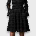 Nerina – Midi Dress with Sheer Fringes