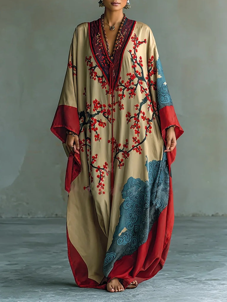 ARA - JAPANESE PLUM BLOSSOM MAXI DRESS