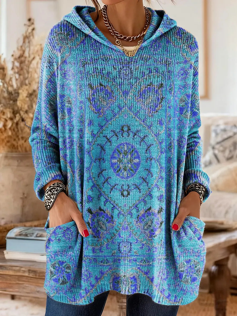 Jessica™ | Hooded Knit Tunic With Pockets