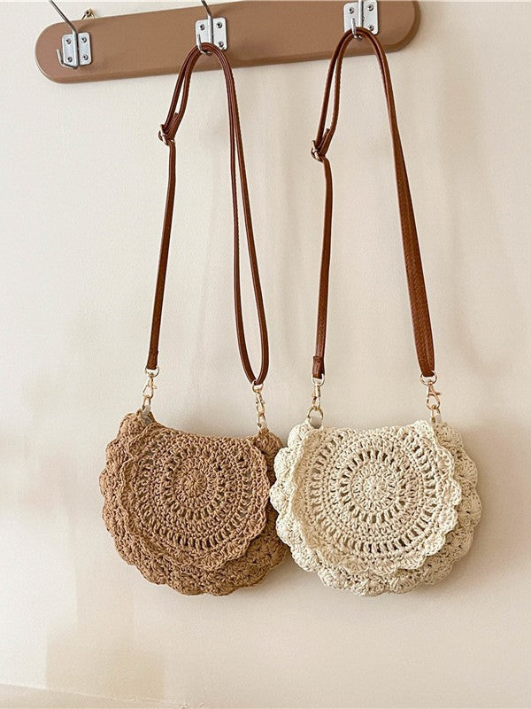 Soleil | Crochet Scallop Crossbody Bag