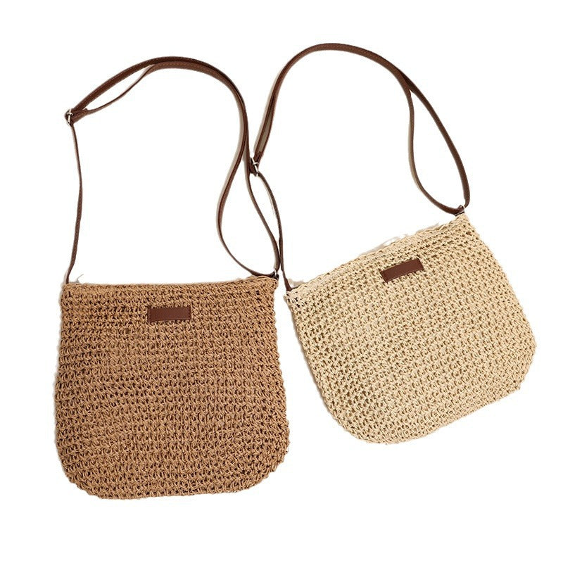 Camille | Woven Straw Crossbody Bag