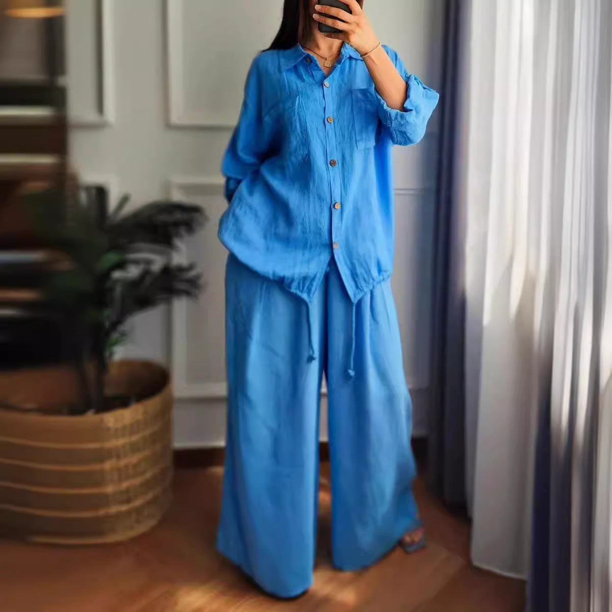 Paloma | Oversized Shirt & Wide-Leg Trousers Set