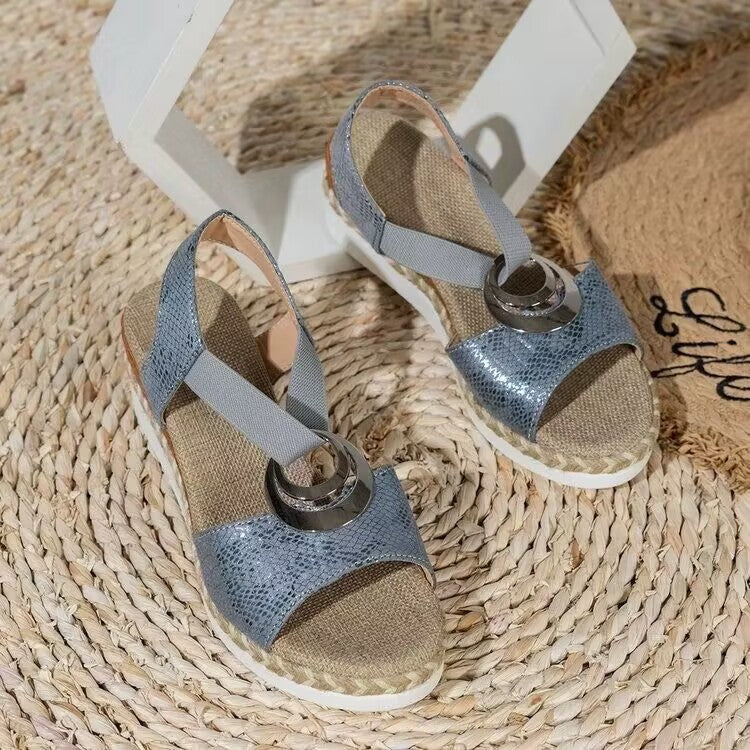 Riviera | Snake Print Wedge Sandal