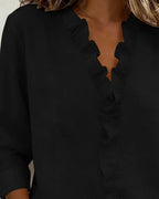 Emma™ | Ruffle V-Neck Blouse