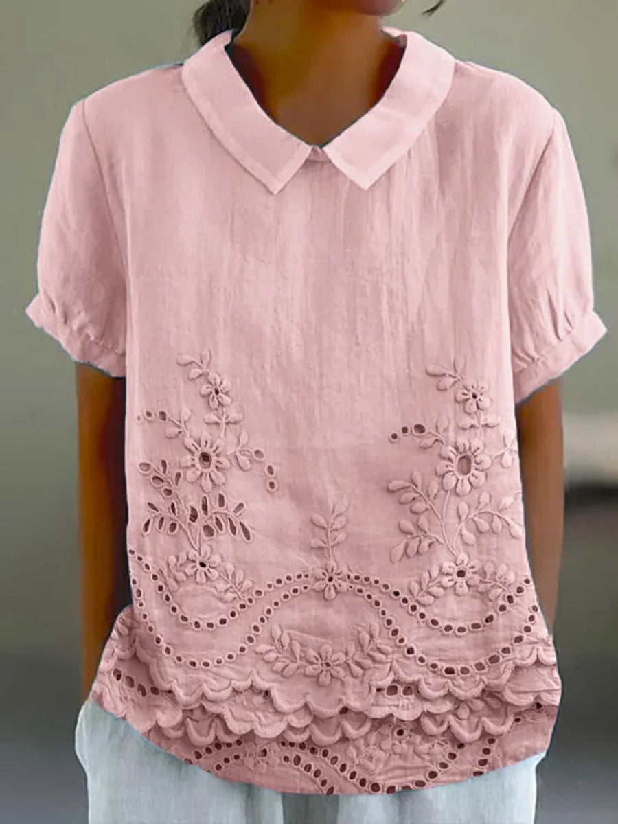 Lily™ | Floral Embroidered Shirt