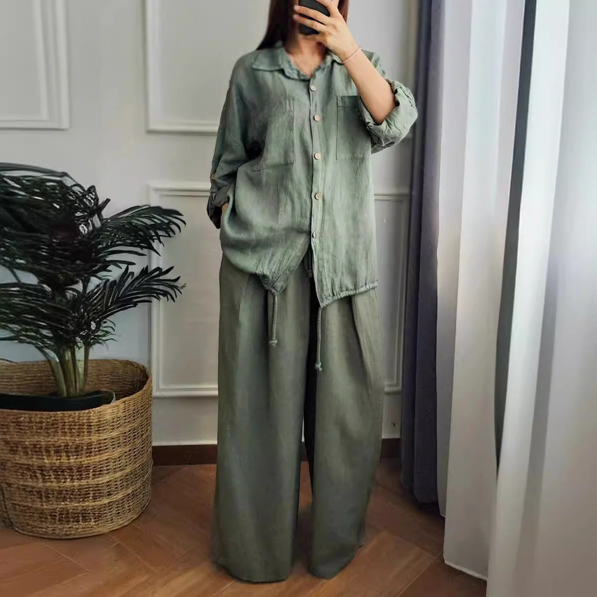 Paloma | Oversized Shirt & Wide-Leg Trousers Set