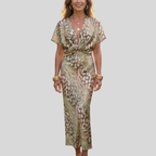 CASSANDRA | COPPER MIDI DRESS