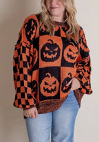 Madeline™ | Checkered Knit Sweater
