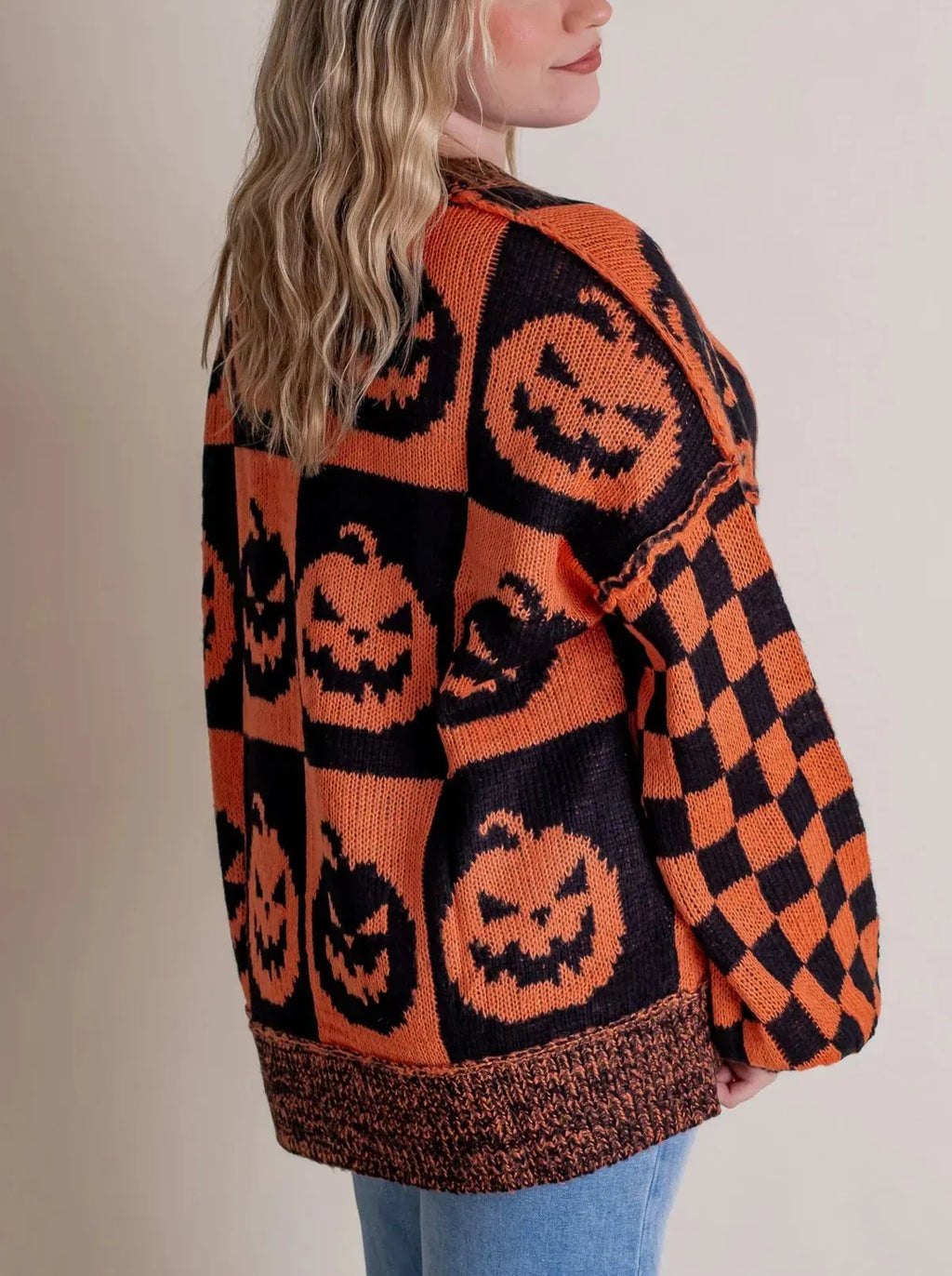 Madeline™ | Checkered Knit Sweater