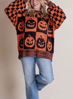 Madeline™ | Checkered Knit Sweater